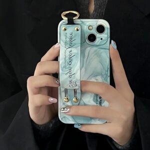 iPhone 12 Marble Lanyard Cover Grøn