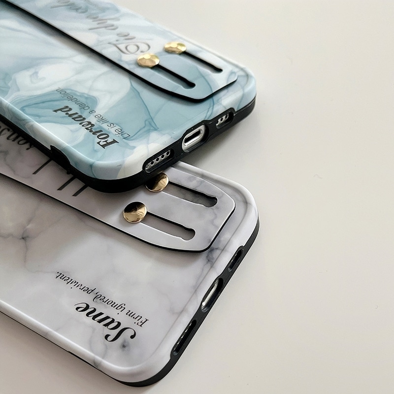 iPhone 11 Marble Lanyard Cover Grøn
