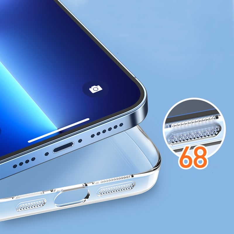 iPhone 13 Pro Max Metal Key Crystal PC Case Gennemsigtigt