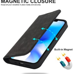 iPhone 14 Pro Max MagSafe læder flipcover - Sort
