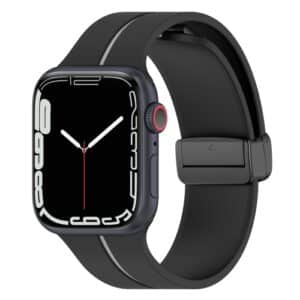 Apple Watch Ultra 49mm Buckle Silikone rem - Sort Grå