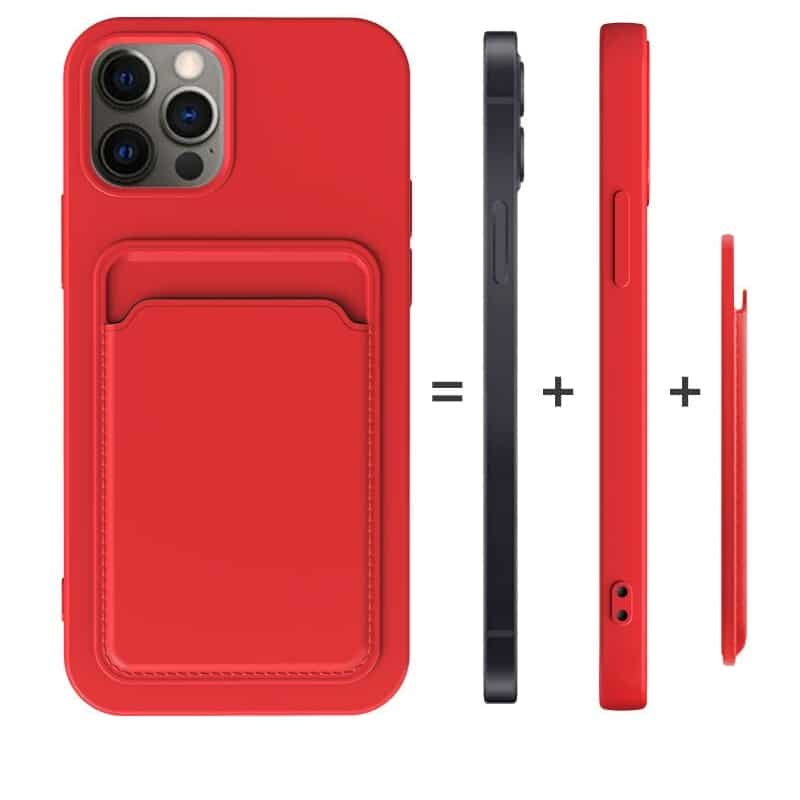 iPhone 12 Pro cover med kort holder Sort.