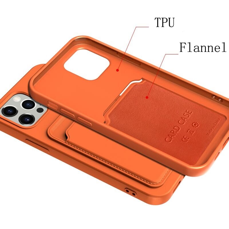 iPhone 12 Pro cover med kort holder Sort.