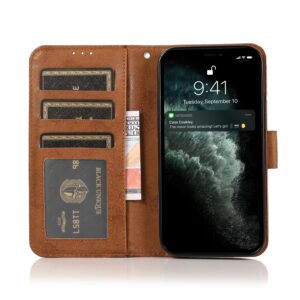 iPhone 13 Pro Max aftagelig Læder Flipcover - Brun