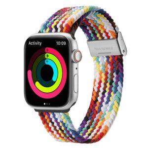DUX DUXIS Apple Watch 42mm flettet nylonrem Rainbow